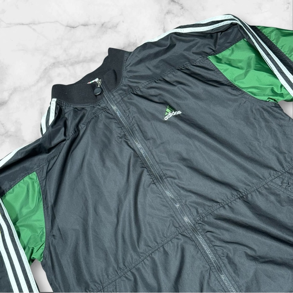 adidas Windbreaker Jacket in Black and Green